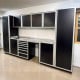12 ft Aluminum Garage Cabinet Set with Stainless Top, 24 in Deep