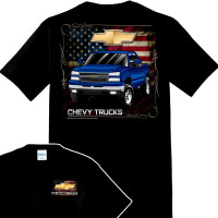 Chevy Silverado Cat Eye 2003-2006 GMT800 American Flag T-Shirt
