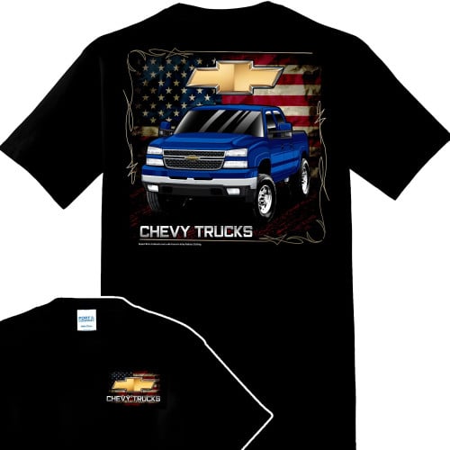 Chevy Silverado Cat Eye 2003-2006 GMT800 American Flag T-Shirt