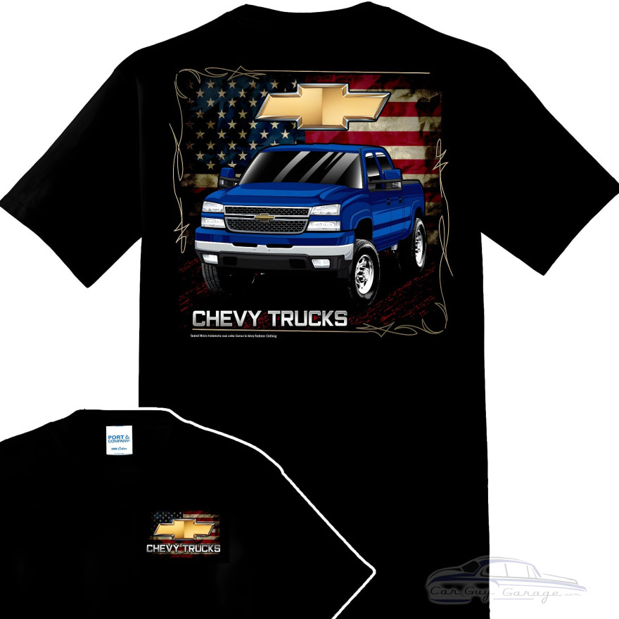 Chevy Silverado Cat Eye 2003-2006 GMT800 American Flag T-Shirt