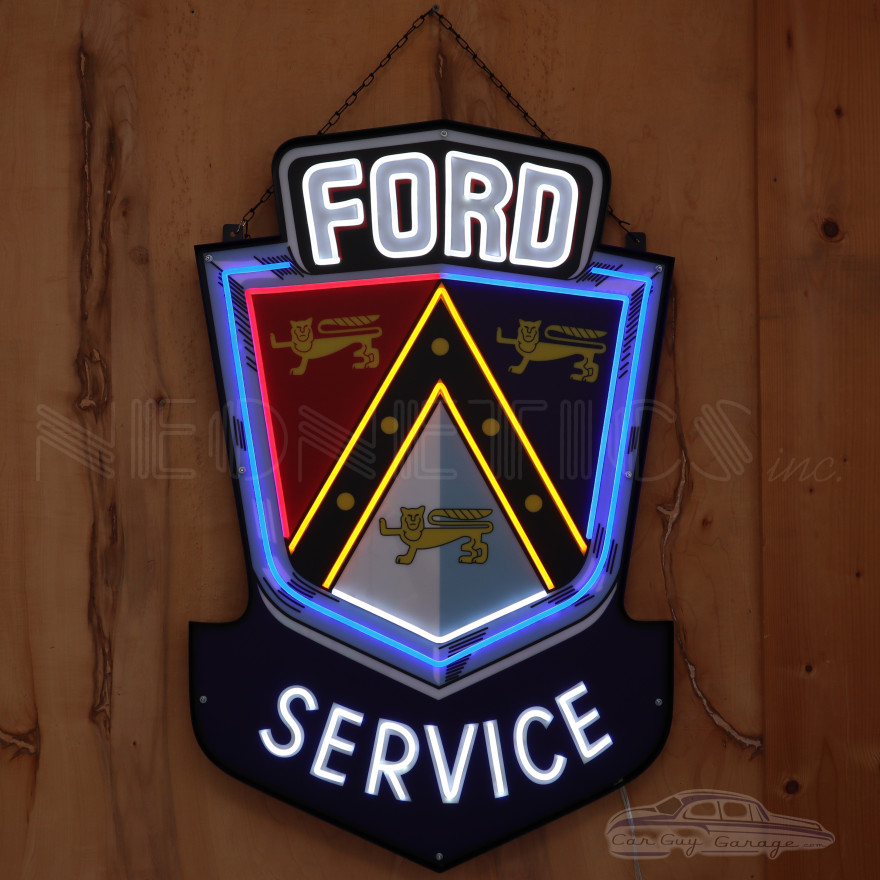 Ford Service Shield LED Wall Sign - 23" x 36"
