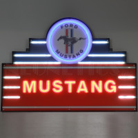 Ford Mustang Art Deco Marquee LED Sign - 39" x 28"