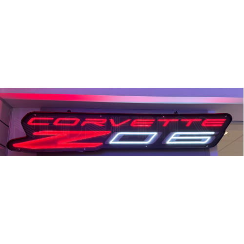 Corvette Z06 LED Steel Case Sign - 60
