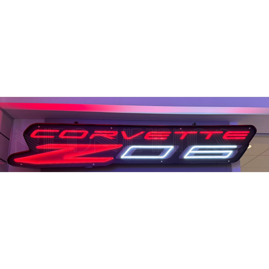 Corvette Z06 LED Steel Case Sign - 60