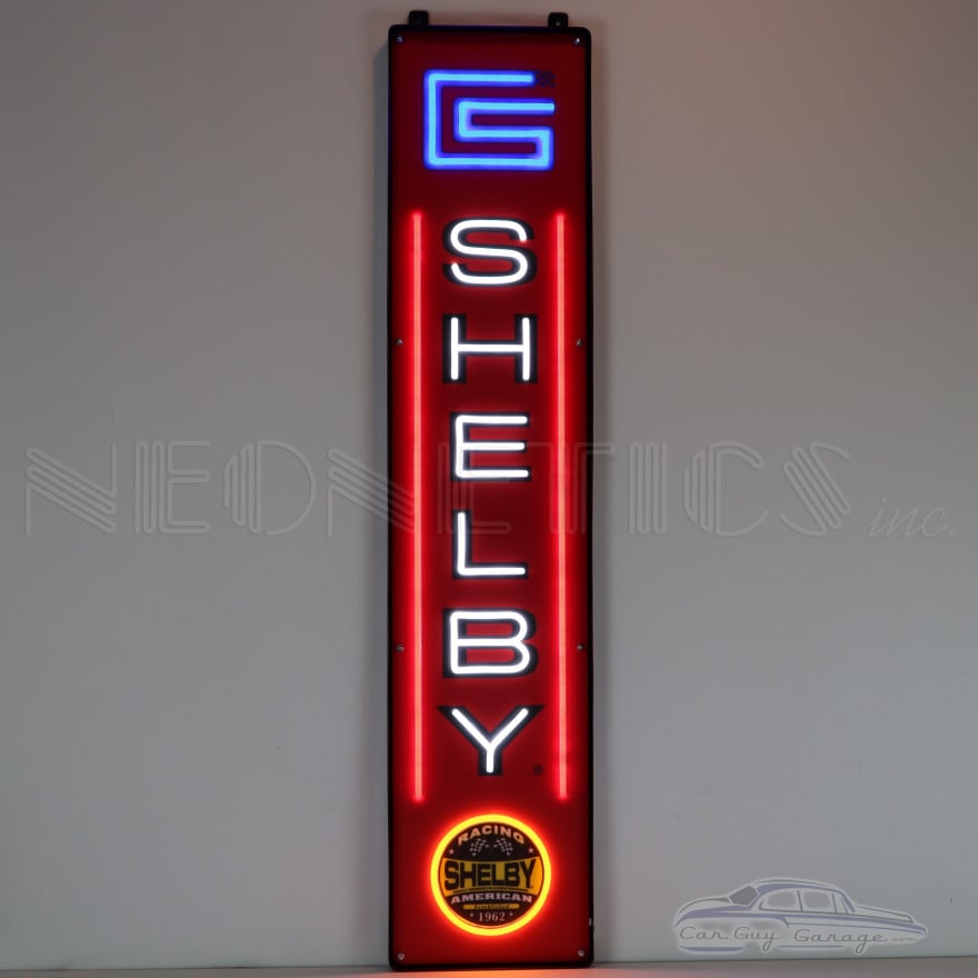 Shelby Vertical LED Garage Sign - 10" x 47"