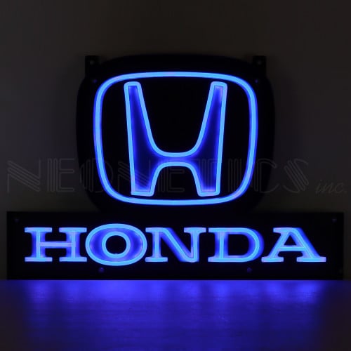 Honda Blue H Logo LED Sign - 23" x 16"