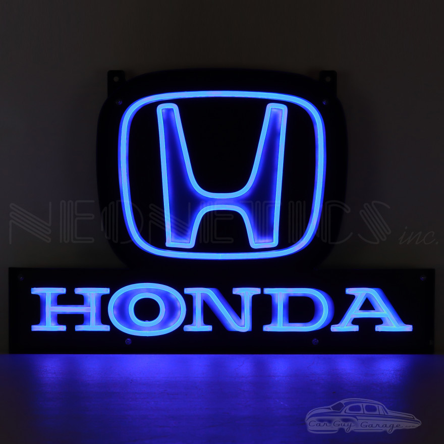 Honda Blue H Logo LED Sign - 23" x 16"