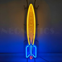 Official GM Licensed Oldsmobile Rocket Neon Sign - 8" x 34"