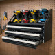 Aluminum Wall-Mount Tool Cabinet with Drawers & Power Tool Shelf