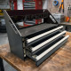 Aluminum Wall-Mount Tool Cabinet with Drawers & Power Tool Shelf