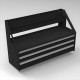 Aluminum Wall-Mount Tool Cabinet with Drawers & Power Tool Shelf