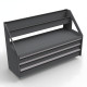 Aluminum Wall-Mount Tool Cabinet with Drawers & Power Tool Shelf