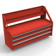 Aluminum Wall-Mount Tool Cabinet with Drawers & Power Tool Shelf