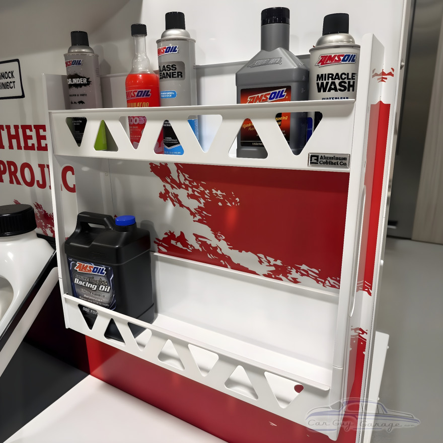 Aluminum Wall-Mount Oil Jug, Spray Bottle and Aerosol Rack
