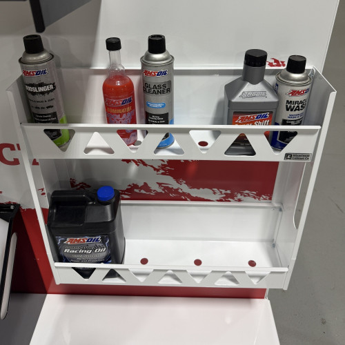 Aluminum Wall-Mount Oil Jug, Spray Bottle and Aerosol Rack