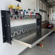 49.5" Aluminum Wall-Mounted Folding Workbench with Shelves