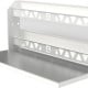49.5" Aluminum Wall-Mounted Folding Workbench with Shelves
