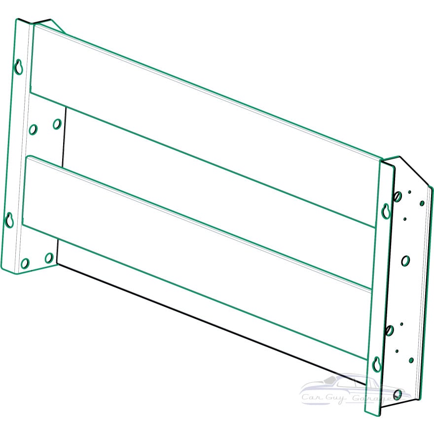 Wall Mounted Folding Workbench with Shelves - 49.5 Inch