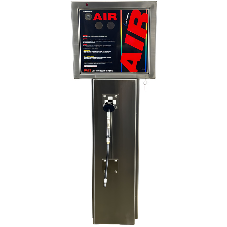 Gas Station Tire Inflator Air Machine with Hose Reel Base