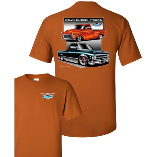 Classic Chevy C10 trucks Orange Tshirt