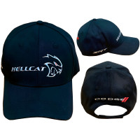Dodge SRT Hellcat Hat with Silver Fender Badge Emblem