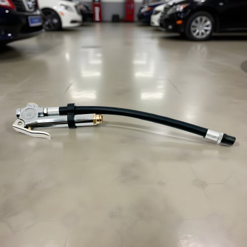 Tire Inflator with Pressure Gauge, Whip and Air Chuck