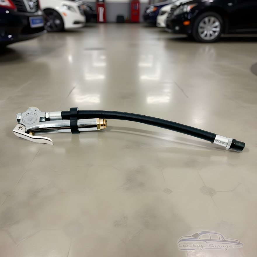 Tire Inflator with Pressure Gauge, Whip and Air Chuck