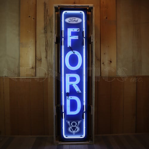 Ford Vertical Neon Sign for Garage - 14" x 72"