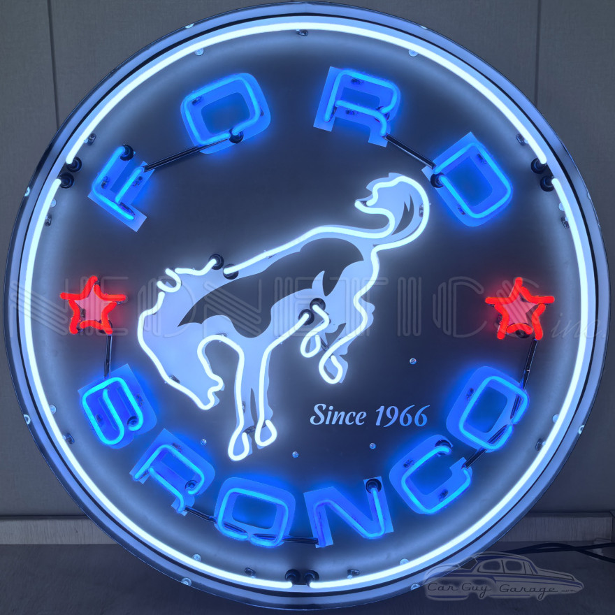 Ford Bronco Neon Sign - 36" round