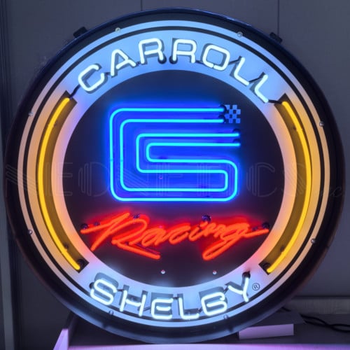 CARROLL SHELBY RACING Neon Sign - 36" round