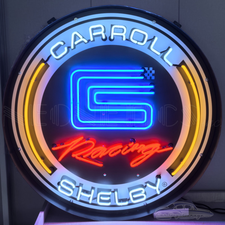 CARROLL SHELBY RACING Neon Sign - 36" round