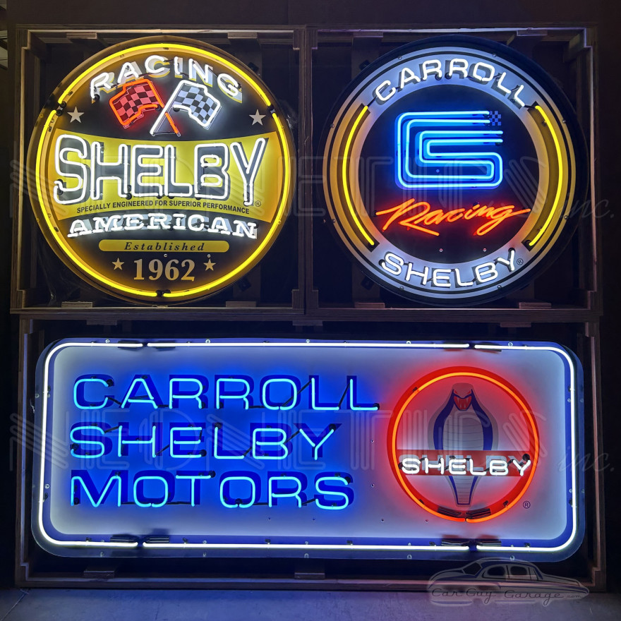 CARROLL SHELBY RACING Neon Sign - 36" round
