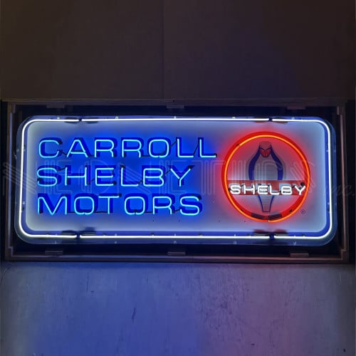 CARROLL SHELBY MOTORS Neon Sign - 72" wide