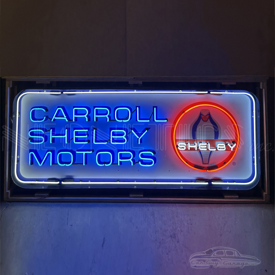 CARROLL SHELBY MOTORS Neon Sign - 72" wide