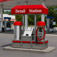 Commercial Car Wash Vacuum Detail Station with Two Vacuums