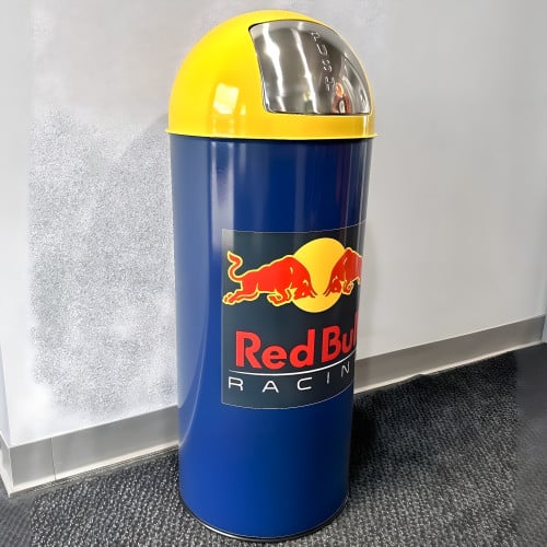 Red Bull Racing Swing Door Garage Trash Can - 18.5 Gallon