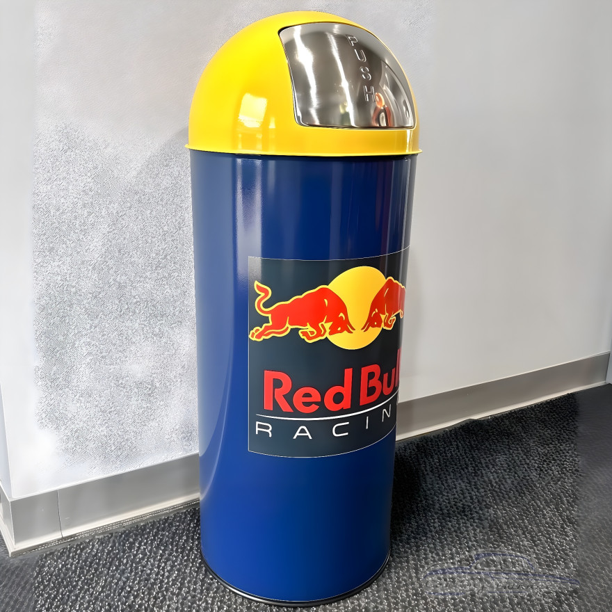 Red Bull Racing Swing Door Garage Trash Can - 18.5 Gallon