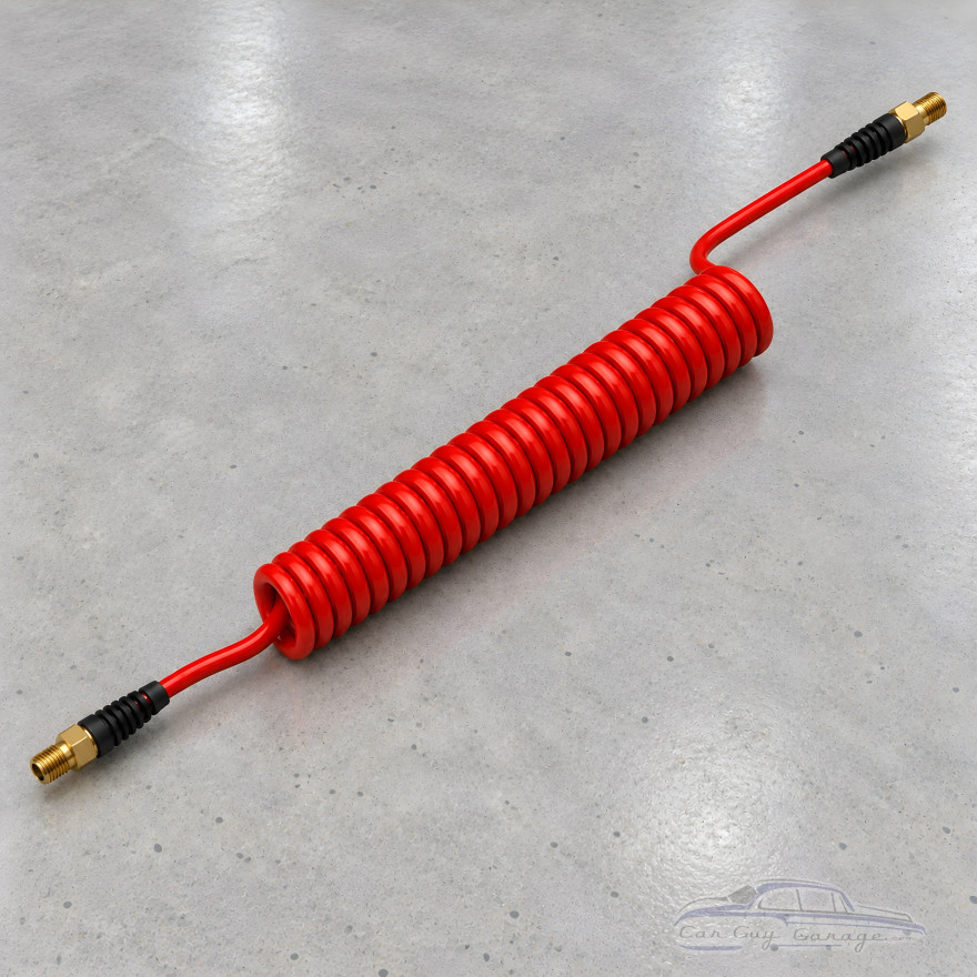 1/4-Inch x 25-Foot Red Urethane Coiled Air Hose