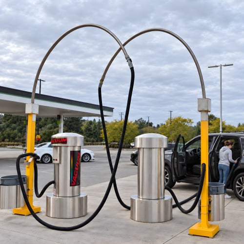 Vacuum Hose Boom Arch Stanchion with 360 Degree Swivel
