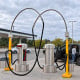 Vacuum Hose Boom Arch Stanchion with 360 Degree Swivel