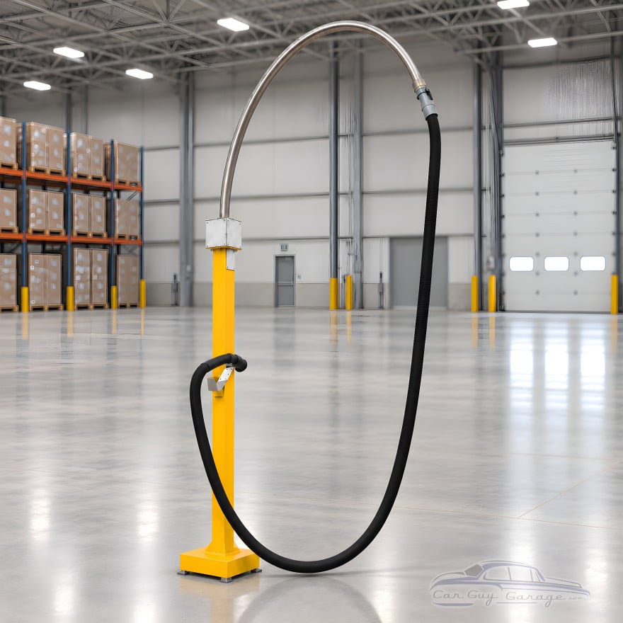 Vacuum Hose Boom Arch Stanchion with 360 Degree Swivel