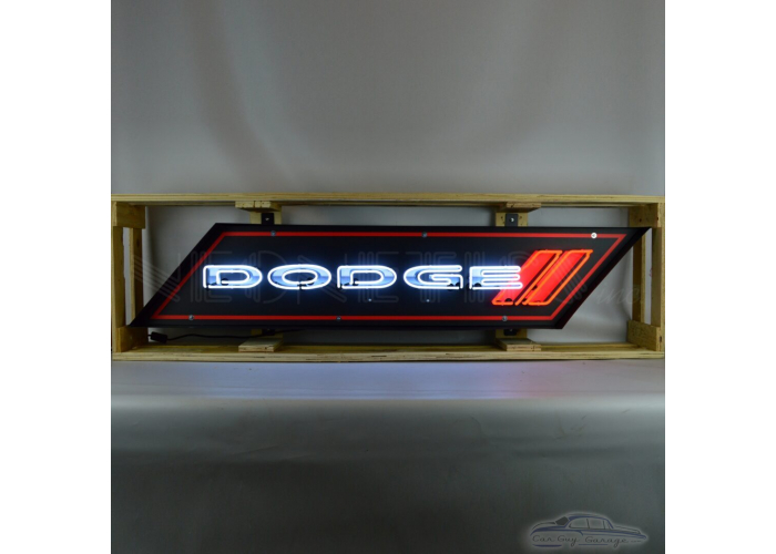 5 Foot Dodge Neon Sign In Shaped Steel Can
