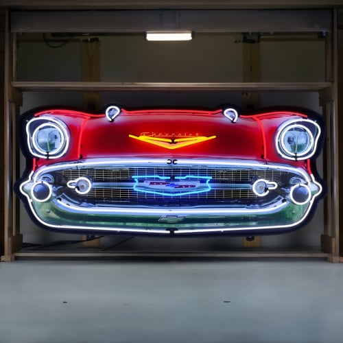 57 Chevy Bel Air Grill Neon Sign
