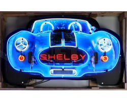 Shelby Cobra Grill Neon Sign In Steel Can