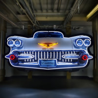 Classic Cadillac Front Grille Neon Sign - 60" x 28"