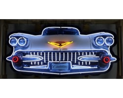 Cadillac Grill Neon Sign In Steel Can