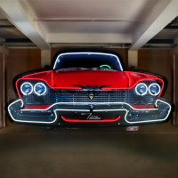 Plymouth Fury Front Grille Neon Sign - 60" x 28"