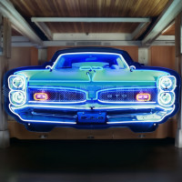 Pontiac GTO Front Grille Neon Garage Sign - 60" x 29"
