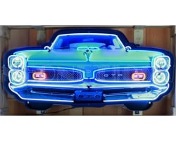 Pontiac GTO Grill Neon Sign In Steel Can