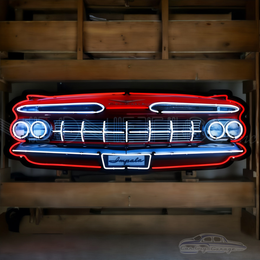 Chevy Impala Grill Neon Sign Chevy Impala Grill Neon Sign
